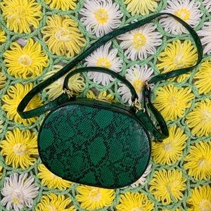 JustFab Green Snake Skin Purse